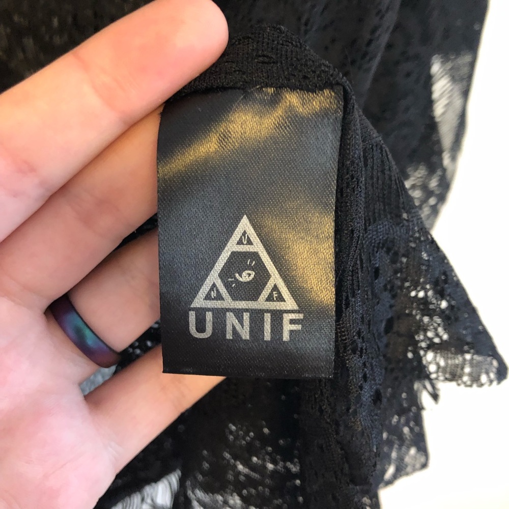 UNIF Black Lace Crop Top - Picture 6 of 7